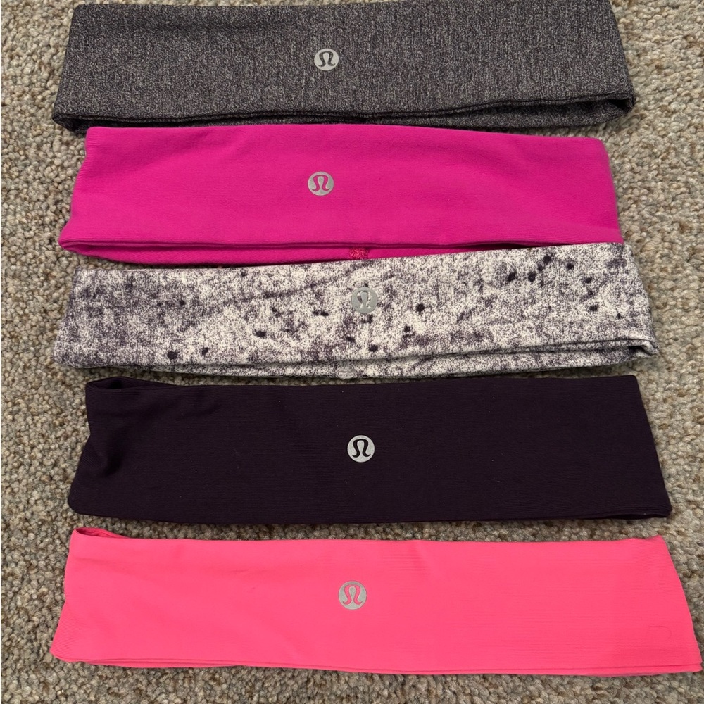 lululemon athletica Hair Accessories Set - Gray, Pink, Black